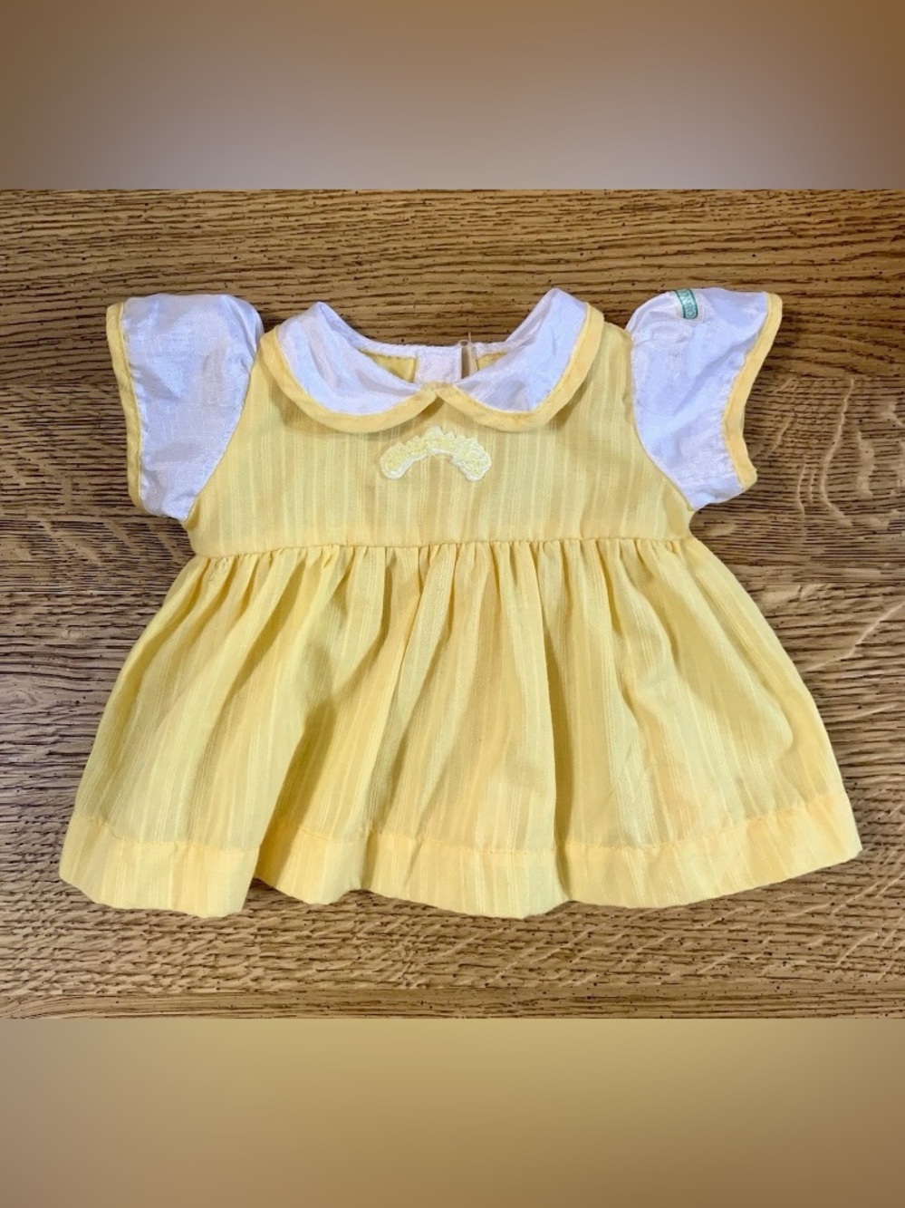 Vintage Cabbage Patch Kids Doll Rare HTF Yellow Logo Dress OK Factory